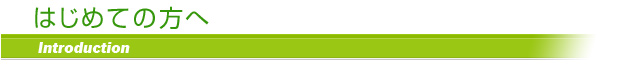 �͂��߂Ă̕��� Introduction